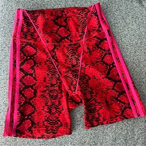 Adidas Ivy Park bike shorts red snake print size S